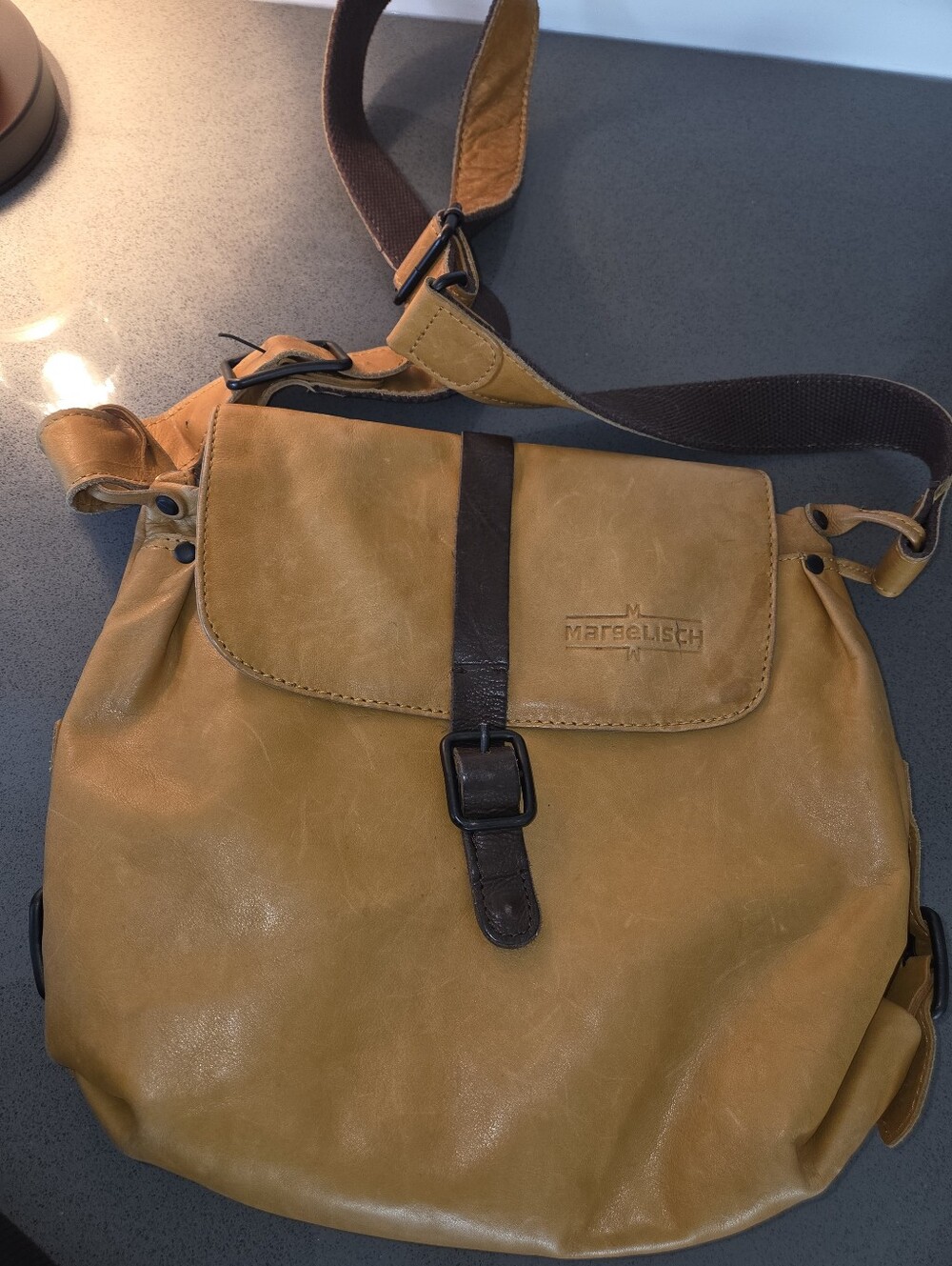 Margelisch Leather Messenger Bag.